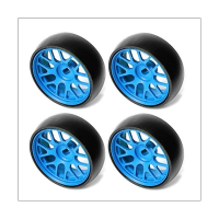 26.5mm Hard Drift Metal Tire for Wltoys 284131 K969 K979 K989 Kyosho Mini-Z 1/28 RC Car Parts,Blue