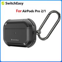 SwitchEasy Defender เคสป้องกันทนทานยูทิลิตี้สำหรับ AirPods Pro 2 / AirPods Pro เคส TPU แบบแข็งตัวเสริมการป้องกันแบบมีสาย/ชาร์จไร้สายพร้อม Carabiner