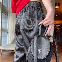 Straight Tube Pants New Line Street Style Dark Pattern Casual Pants for Women