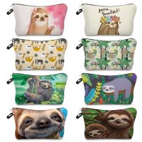 Ladies Purse Organizer Insert Travel Cartoon Animal Sloth Print Toiletry Kit Women 39;s Cosmetic Bag Student Pencil Case For Girl