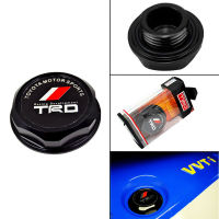 อลูมิเนียมสีดำ TRD แข่งเครื่องยนต์น้ำมันฟิลเลอร์ฝาถังน้ำมันฝาครอบสำหรับโตโยต้า