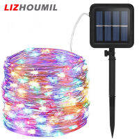 LIZHOUMIL สายไฟพลังงานแสงอาทิตย์0.6W 1.2V 150MAh แผงโซล่าไฟประดับ8โหมดแสงอาทิตย์สำหรับตกแต่งภายในอาคารกลางแจ้ง