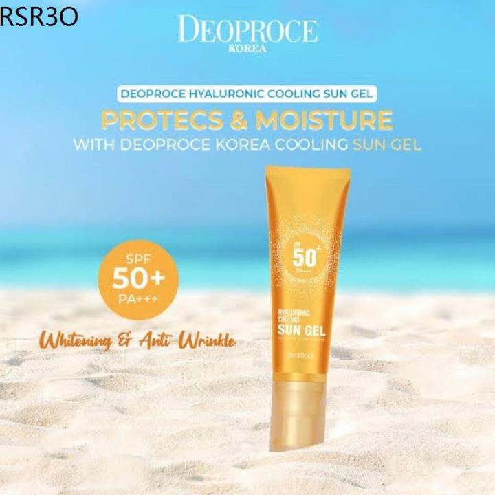 for face spf 50 whitening Deoproce Hyaluronic Cooling Sun Gel SPF50+ PA ...