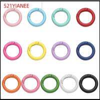 521YIANEE 5pcs 2.45 ซม. ประตูชุบ ทริกเกอร์แบบกลม Carabiner Purses Handbags Spring O-Ring Buckles หัวเข็มขัด คลิปหนีบสแน็ป