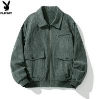 jacket aesthetic korean style varsity jacket for men Casual Jacket Winter Mens Fashion Corduroy Clothes