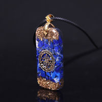 (100 ดีมาก) Lapis Lazuli Orgone พลังงานจี้หินธรรมชาติสร้อยคอเรกิคริสตัลจี้รักษาเครื่องประดับสำหรับผู้หญิง