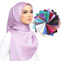 《South wind Han rhyme》ซาติน Bawal Tudung ฮิญาบจตุรัสธรรมดา23สี (35.4X35.4)