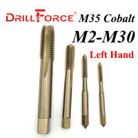 【2023】 Drillforce โคบอลต์มือซ้ายสกรูเกลียวแตะเจาะบิต Hsco M35ตรงขลุ่ยเมตริกเครื่อง M2-M30แตะสำหรับสแตนเลส