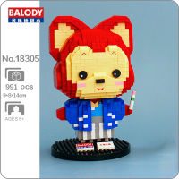 Balody 18305กิโมโนเล็กๆน้อยๆสีแดงเด็กฟ็อกซ์เด็กสัตว์เลี้ยงน่ารักสัตว์รุ่น3D มินิเพชรอิฐบล็อกอาคารของเล่นสำหรับเด็กไม่มีกล่อง