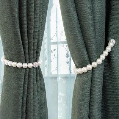 Pearl Curtains Holders Exquisite Style Strong Magnetic White Curtains Strap Curtain Clip Curtain Holders Tie Back Buckle Clips