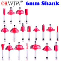 1pc 6mm Shank CNC ไม้ router bit Straight end mill trimmer ทำความสะอาด flush trim มุมรอบ cove กล่อง bits เครื่องมือ Milling Cutter