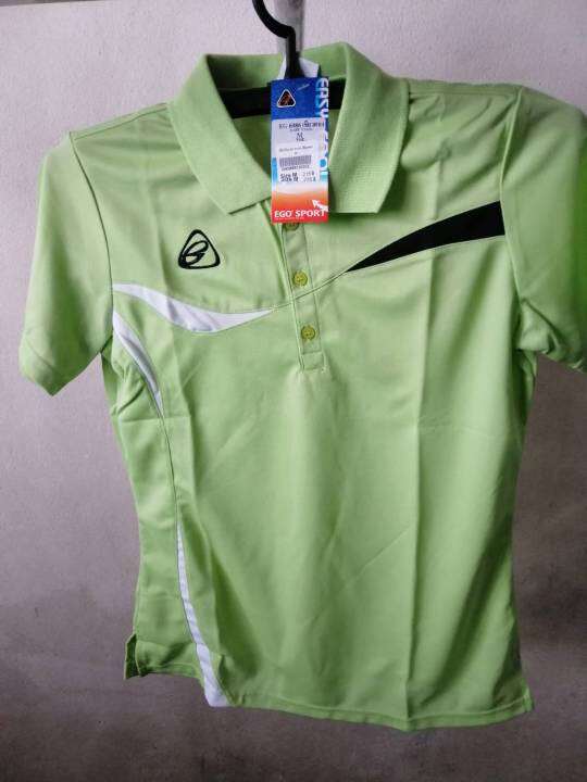 เสื้อโปโล-มาใหม่-สีเขียวตอง-ego-sport-เนื้อผ้าดีมาก