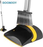 BOOMJOY ชุดไม้กวาดพร้อมที่ตักผงไม้กวาดและที่ตักผงคอมโบพร้อมด้ามจับยาว52 "สำหรับล็อบบี้ห้องครัวห้องสำนักงานในร่มที่โกยผงพร้อม Set Sapu สำหรับบ้านล็อบบี้ใช้วางพื้นเครื่องกวาดฝุ่นกระทะคอมโบ