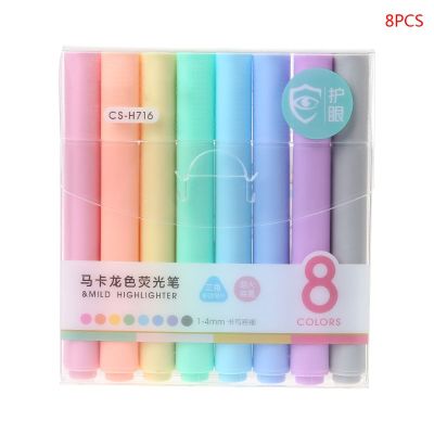 8pcsset Creative Fluorescent Pen Highlighter Pencil Candy Color Drawing Marker