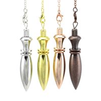 KFT Healing Dowsing Metal Copper Pendulum Divination Reiki Energy Spiritual Pendant Dowsing Spiral Cone Antique Pyramid Jewelry