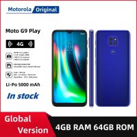 Original Motorola Moto G9 Play 6.5 นิ้วสมาร์ทโฟน Octa-core 4GB RAM 64GB ROM Snapdragon 662 48MP กล้องวิทยุ FM Bluetooth Android ลายนิ้วมือโทรศัพท์มือถือ