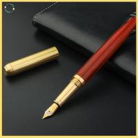 UNDATA ไม้หอมไม้จันทน์ ปากกาหมึกหมึก ทองเหลืองเบิ้ล สีแดงเเดง ปากกาหมึกซึม ของใหม่ ปากกาของขวัญ ออฟฟิศสำหรับทำงาน