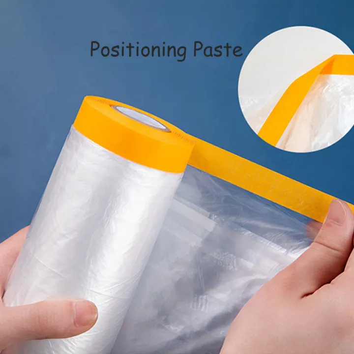 Ready Stock (Multi sizes) Masking Film For Painting Furniture Protect Plastic Sheet Cover Dust