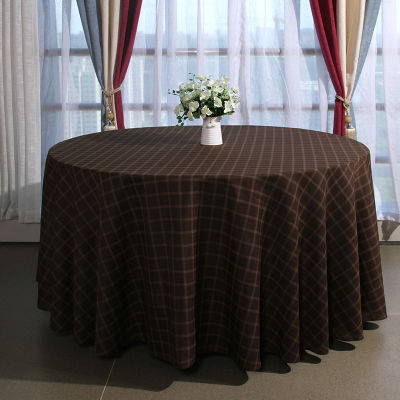 Yingxin โรงแรมผ้าปูโต๊ะลายสก็อตการประชุมโรงแรมผ้าปูโต๊ะโพลีเอสเตอร์กลมแท้สามารถปรับแต่งภาษาศาสตร์ได้
