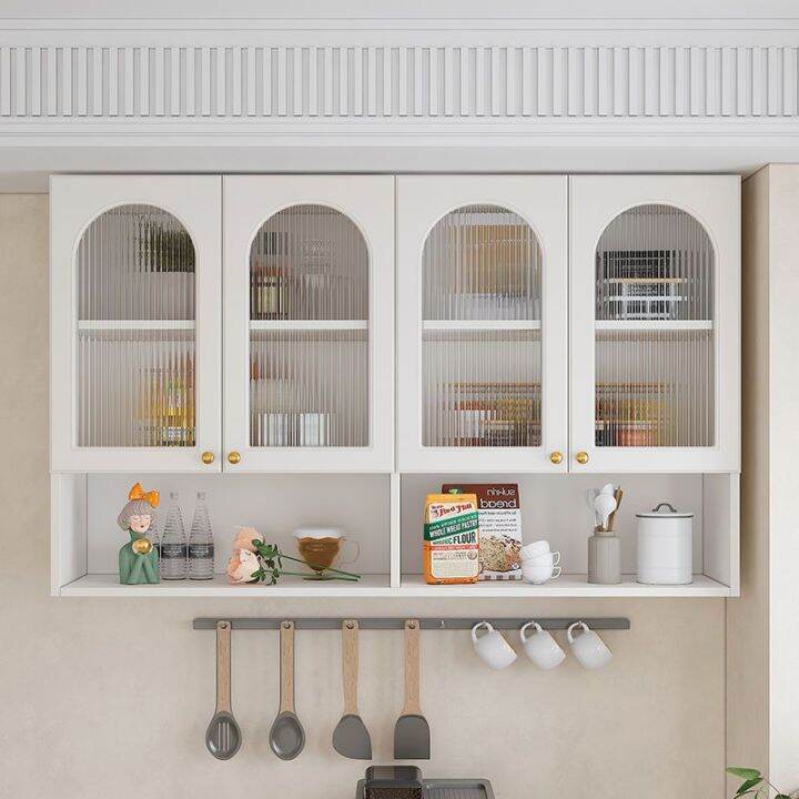 Solid wood kitchen hanging wall mounted restaurant closet