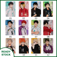 CharryBlack การ์ดสติกเกอร์สติกเกอร์อะนิเมะ Haikyuu!! Hinata Shoyo การ์ด PVC บัตรนักเรียนสำหรับของขวัญเด็ก | ชุดเครื่องเขียน