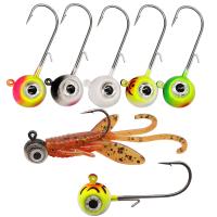 【hot】 Big Eyes Jig Fishing Hooks with 1.8g 3.5g 5g 7g 10g Fishhook Soft Worm Tackle