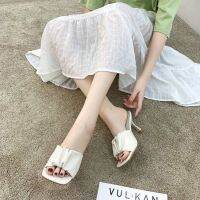 COD Thin-heeled slippers women wear fashionable 2023 summer new sexy square head sandals high-heeled semi-slippers