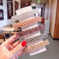 ﹉☢ New Elegant Shining Crystal Barrettes For Women Hair Ornament Headband Sweet Hair Clips Hairpins Fashion Hair Accessories