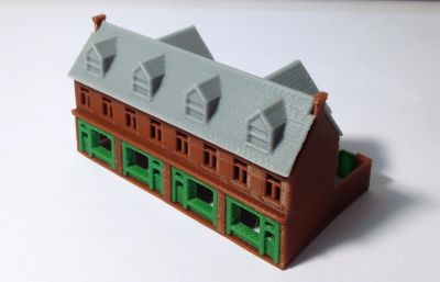 Outland Models Victorian City Building Shop Row Z Scale Train Railway Layout