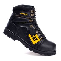 Raya Ready Stock Caterpillar Kasut kerja lelaki Safety boots men outdoor work boots steel toe boots Genuine Leather Size(39-47)