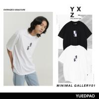 ✲✁❈ Yuedpao X Minmal Gallery01 ยอดขาย No.1 รับประกันไม่ย้วย 2 ปี เสื้อยืดเปล่า เสื้อยืด Oversized แขนสั้น Black White