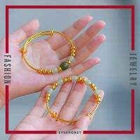 Everhoney Women S Gold ขยายกำไลข้อมือโอปอลลูกปัดทอง Link สร้อยข้อมือสุภาพสตรีเครื่องประดับสำหรับผู้หญิง Girls