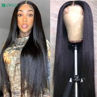 Virgo 4x4 Lace Closure Wig 28 30 inch Wig Straight Human Hair Wigs For Women Pre Plucked With Baby Hair Glueless Remy Lace Wig Gift ของขวัญ