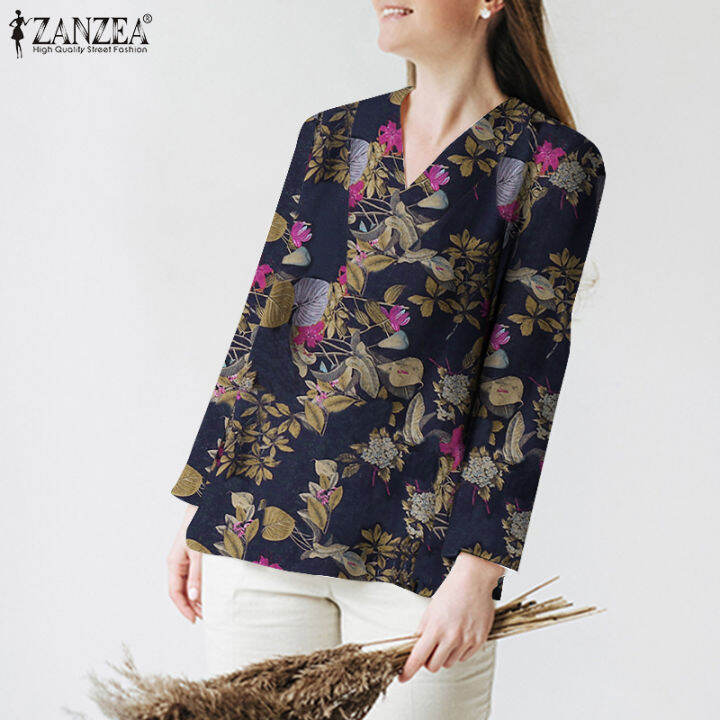 esolo-zanzea-women-retro-printed-long-sleeve-v-neck-tops-lady-shirt-splid-hem-cotton-blouse-12