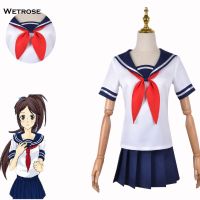 Wetrose Yandere Simulator Ayano Aishi Yandere-Chan ชุดคอสเพลย์อนิเมะเกมสูทผู้หญิงชุดชุดธรรมดาชุดคอสเพลย์ฮาโลวีน