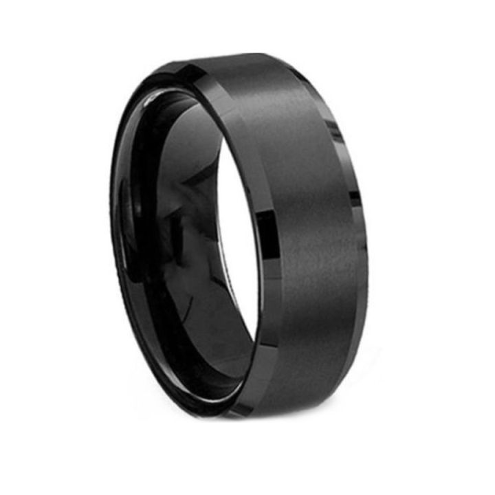 cool-simple-men-ring-black-gold-silver-polishing-finger-ring