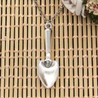 New Fashion Shovel Spade Trowel Gardening Pendants Round Cross Chain Short Long Mens Womens DIY Silver Color Necklace Gift