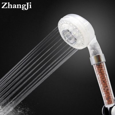 Zhangji หัวฉีดซิลิกาเจลสำหรับนวดประหยัดน้ำหัวฝักบัวในที่เก็บน้ำฝนในห้องน้ำ ABS ตัวกรองประจุลบพลาสติกหัวฝักบัวมือถือ