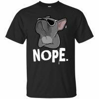 Nope Lazy Frenchie T-Shirt For French Bulldog Dog Lover Black Navy CLothes  JMTH