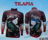 เสื้อตกปลา JK Thailand เสื้อกันยูวี ลาย TILAPIA  ป้องกันรังสี UV 80% แห้งเร็ว