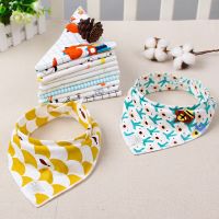 【YD】 New Baby Bibs Cotton Cartoon Print Saliva Boys Feeding Apron Bandana