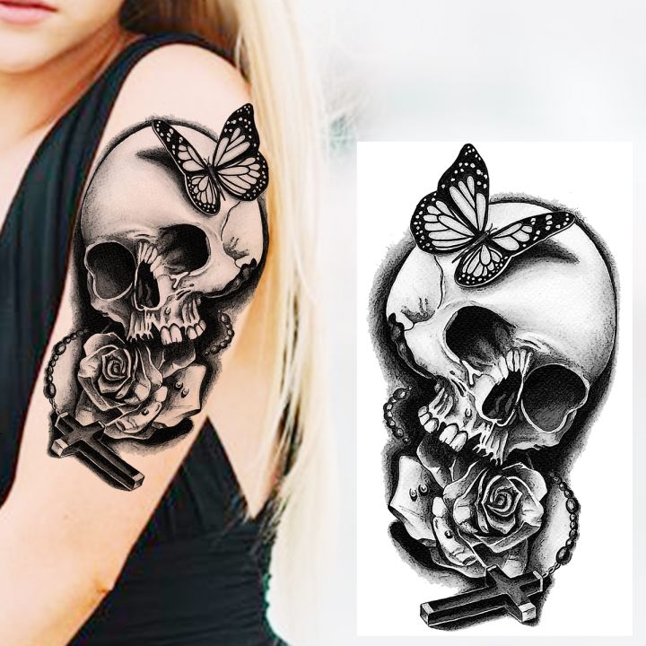 yf-vampire-temporary-tattoos-for-women-men-realistic-lion-knight-dahlia-tiger-skull-fake-tattoo-sticker-leg-forearm-tatoos-creative
