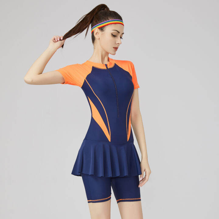 newest-women-sport-swimsuit-short-sleeves-padded-one-pieces-swimwear-plus-size-bathing-suit-surfing-suit