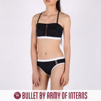 BULLET BY ARMY OF INTERNS ชุดว่ายน้ำ บิกีนี่ ทูพีซ รุ่น Mesh bikini set / สีดำ