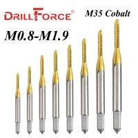 【cw】 Drillforce Cobalt Screw Thread Bit 3mm Shank HSSCO M35 Straight Flute M0.8 M1.9 Machine