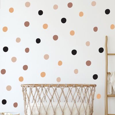 36pcs/set Boho Color Polka Dots Circle Homemia Style Wall Stickers for Kids Room Baby Nursery Room Kindergarten School Bedroom