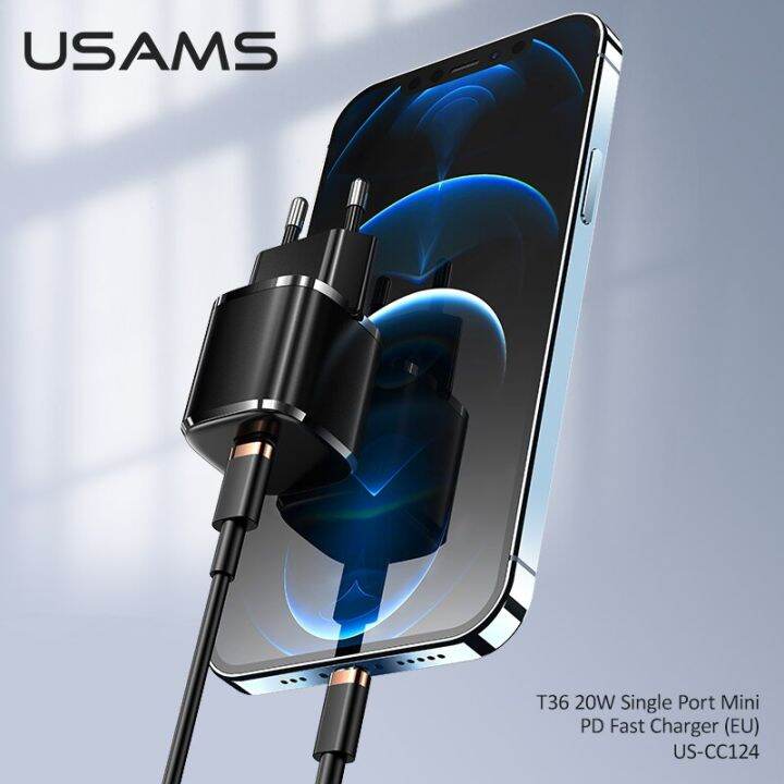 usams-pd-20w-เครื่องชาร์จ-usb-เร็วชนิด-c-kabel-set-pd3-0ชาร์จเร็ว3-0ที่ชาร์จมือถือติดกำแพงสำหรับ-ipad-14-13-12-11-pro-max-xs