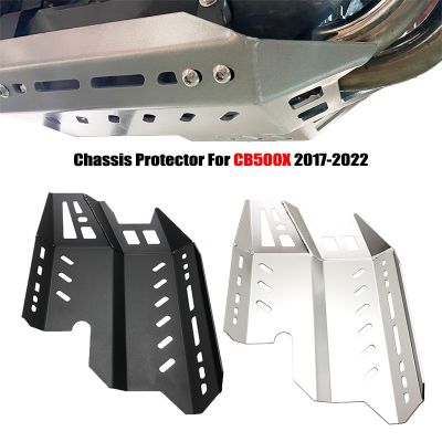 For Honda CB500X CB500 X 2017-2022 Motorcycle CNC Aluminum Skid Plate Foot Rests Bash Frame Engine Guard Cover Chassis Protector  Power Points  Switch