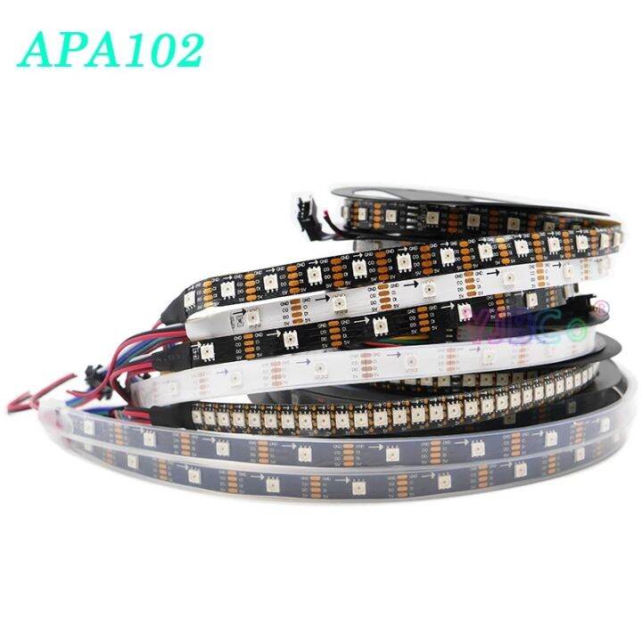 5เมตร-apa102สมาร์ทหลอดไฟ-led-strip-3060-ledm-ข้อมูลและนาฬิกาแยก-sk9822-ic-แอดเดรสพิกเซลโคมไฟเทป-ip30ip65