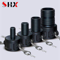 S60 * 6 IBC Tank Adapter วัสดุ PP อุปกรณ์ติดตั้ง Camlock,Type C, 64มม. Coupler Camlock หญิง X 1 "1.5 2 "Hose Shank